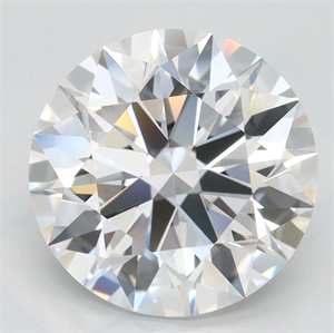 Picture of Lab Grown Diamond 3.40 Carats, Round with Excellent Cut, D Color, FL Clarity and Certified by GIA