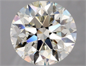 Natural Diamond 3.49 Carats, Round with Excellent Cut, K Color, VS2 Clarity and Certified by GIA