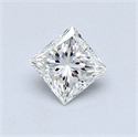 Natural Diamond 0.53 Carats, Princess with  Cut, F Color, VS1 Clarity and Certified by GIA