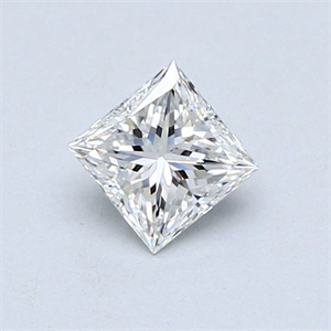 Foto Diamante Natural 0.53 quilates, Princesa , Color F, claridad VS1 y certificado GIA de