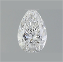 Natural Diamond 0.55 Carats, Pear with  Cut, E Color, VVS1 Clarity and Certified by GIA