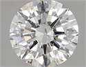 Natural Diamond 1.70 Carats, Round with Excellent Cut, H Color, SI2 Clarity and Certified by HRD