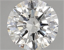 Natural Diamond 1.70 Carats, Round with Excellent Cut, H Color, SI2 Clarity and Certified by HRD
