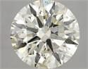Natural Diamond 5.02 Carats, Round with Excellent Cut, L Color, I1 Clarity and Certified by IGI