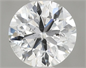 Natural Diamond 0.90 Carats, Round with Very Good Cut, F Color, SI2 Clarity and Certified by HRD