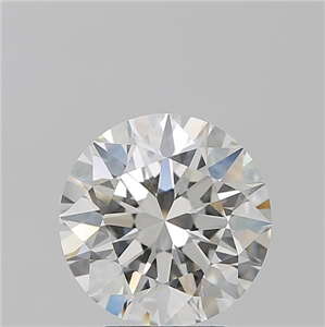 Picture of Natural Diamond 4.02 Carats, Round with Excellent Cut, H Color, VS2 Clarity and Certified by GIA