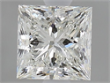 Natural Diamond 1.07 Carats, Princess with  Cut, I Color, IF Clarity and Certified by GIA