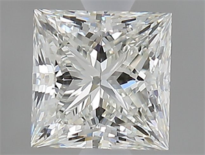 Picture of Natural Diamond 1.07 Carats, Princess with  Cut, I Color, IF Clarity and Certified by GIA