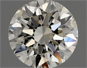 Natural Diamond 0.50 Carats, Round with Excellent Cut, K Color, SI1 Clarity and Certified by GIA