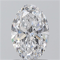 Natural Diamond 1.01 Carats, Oval with  Cut, D Color, SI2 Clarity and Certified by GIA