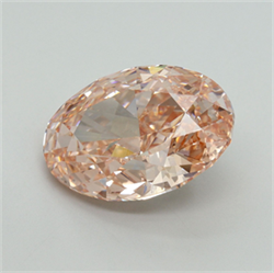Picture of Lab Grown Diamond 10.15 Carats, Oval with  Cut, Fancy Intense Pink Color, VS1 Clarity and Certified by IGI