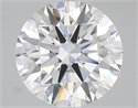 Lab Grown Diamond 4.09 Carats, Round with Ideal Cut, D Color, VVS2 Clarity and Certified by IGI