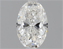 Natural Diamond 0.50 Carats, Oval with  Cut, F Color, VVS2 Clarity and Certified by GIA
