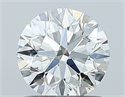 Natural Diamond 0.90 Carats, Round with Excellent Cut, J Color, VVS1 Clarity and Certified by GIA