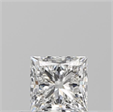 Diamante Natural 0.50 quilates, Princesa , Color F, claridad VS2 y certificado GIA