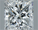 Natural Diamond 1.01 Carats, Princess with  Cut, E Color, VS1 Clarity and Certified by GIA