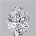 Natural Diamond 0.90 Carats, Oval with  Cut, E Color, SI2 Clarity and Certified by GIA