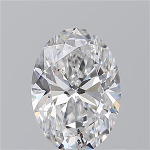 Picture of Natural Diamond 0.90 Carats, Oval with  Cut, E Color, SI2 Clarity and Certified by GIA