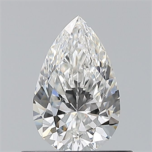 Picture of Natural Diamond 0.54 Carats, Pear with  Cut, F Color, VVS1 Clarity and Certified by GIA