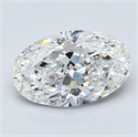 Natural Diamond 1.20 Carats, Oval with  Cut, G Color, VS1 Clarity and Certified by GIA