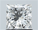 Natural Diamond 1.01 Carats, Princess with  Cut, H Color, VS1 Clarity and Certified by GIA