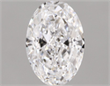 Natural Diamond 0.50 Carats, Oval with  Cut, D Color, SI2 Clarity and Certified by GIA