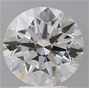 Lab Grown Diamond 3.59 Carats, Round with Ideal Cut, E Color, VVS2 Clarity and Certified by IGI