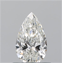 Natural Diamond 0.53 Carats, Pear with  Cut, H Color, VVS1 Clarity and Certified by GIA