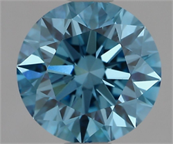 Picture of Lab Grown Diamond 2.03 Carats, Round with Excellent Cut, Fancy Vivid Blue Color, VVS2 Clarity and Certified by IGI