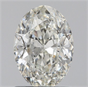 Natural Diamond 0.90 Carats, Oval with  Cut, H Color, IF Clarity and Certified by IGI