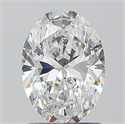 Natural Diamond 1.20 Carats, Oval with  Cut, D Color, SI1 Clarity and Certified by GIA