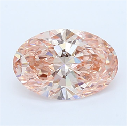 Picture of Lab Grown Diamond 2.56 Carats, Oval with  Cut, Fancy Vivid Pink Color, VS1 Clarity and Certified by IGI