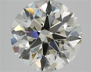 Picture of Natural Diamond 3.01 Carats, Round with Excellent Cut, K Color, VS2 Clarity and Certified by GIA