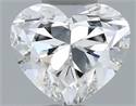Natural Diamond 0.50 Carats, Heart with  Cut, I Color, VS2 Clarity and Certified by GIA