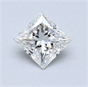 Natural Diamond 0.56 Carats, Princess with  Cut, F Color, VS1 Clarity and Certified by GIA