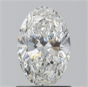 Natural Diamond 1.01 Carats, Oval with  Cut, F Color, VS1 Clarity and Certified by GIA