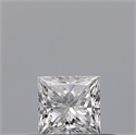 Natural Diamond 0.23 Carats, Princess with  Cut, E Color, VVS1 Clarity and Certified by GIA