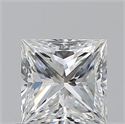 Natural Diamond 0.71 Carats, Princess with  Cut, G Color, VVS2 Clarity and Certified by GIA