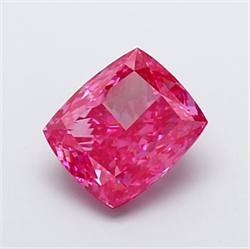 Picture of Lab Grown Diamond 3.05 Carats, CUSHION MODIFIED with  Cut, Fancy Vivid Pink Color, VS1 Clarity and Certified by IGI