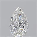 Natural Diamond 0.51 Carats, Pear with  Cut, H Color, VVS2 Clarity and Certified by GIA