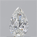 Natural Diamond 0.51 Carats, Pear with  Cut, H Color, VVS2 Clarity and Certified by GIA