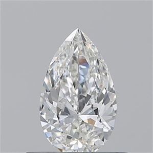 Picture of Natural Diamond 0.51 Carats, Pear with  Cut, H Color, VVS2 Clarity and Certified by GIA