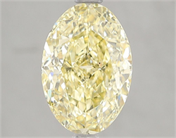 Picture of Lab Grown Diamond 3.02 Carats, Oval with  Cut, Fancy Intense Yellow Color, VS2 Clarity and Certified by IGI