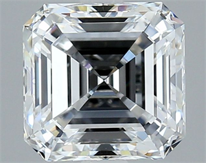 Picture of Natural Diamond 3.01 Carats, Asscher with  Cut, D Color, VVS2 Clarity and Certified by GIA