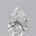Natural Diamond 0.50 Carats, Pear with  Cut, H Color, VS1 Clarity and Certified by GIA