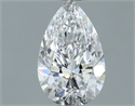 Natural Diamond 0.60 Carats, Pear with  Cut, E Color, SI1 Clarity and Certified by GIA