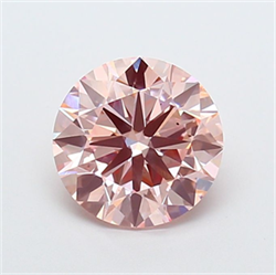 Picture of Lab Grown Diamond 2.55 Carats, Round with Very Good Cut, Fancy Intense Pink Color, VS2 Clarity and Certified by IGI