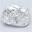 Natural Diamond 4.53 Carats, Cushion with  Cut, E Color, VS2 Clarity and Certified by GIA