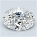 Natural Diamond 5.02 Carats, Oval with  Cut, G Color, VVS2 Clarity and Certified by GIA