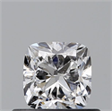 Natural Diamond 0.50 Carats, Cushion with  Cut, D Color, SI1 Clarity and Certified by GIA